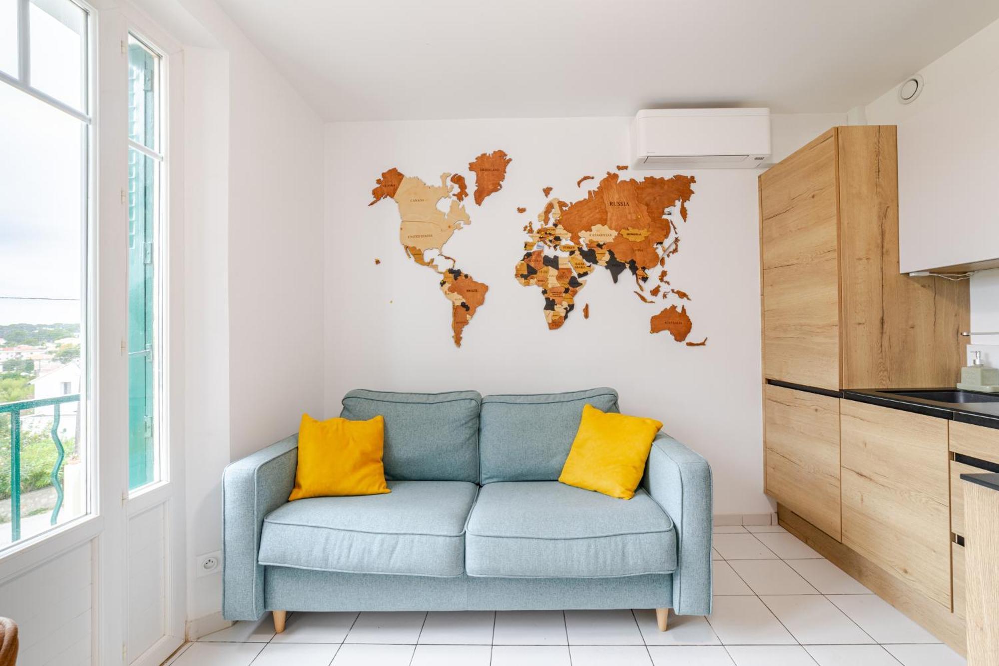Cocon Comfortable Vue Mer, Clim Et Parking Санари-сюр-Мер Экстерьер фото